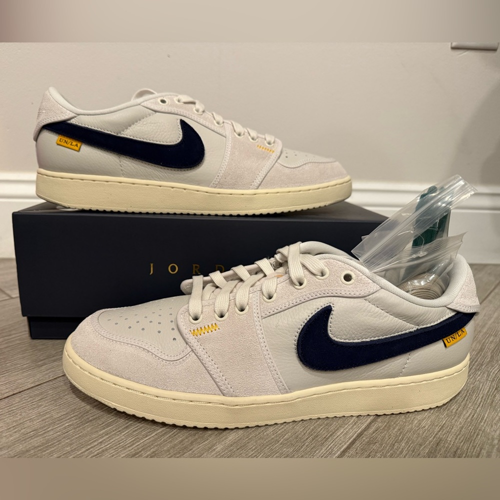 Union LA x Air Jordan 1 KO Low SP Leather DZ4864-100 Sail Muslin Neutral Grey 12